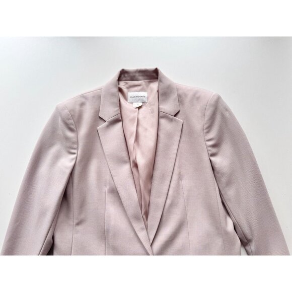 CLUB MONACO Borrem Pink Mauve Wool Blend Single Breasted Blazer, Size 12 - Picture 7 of 16